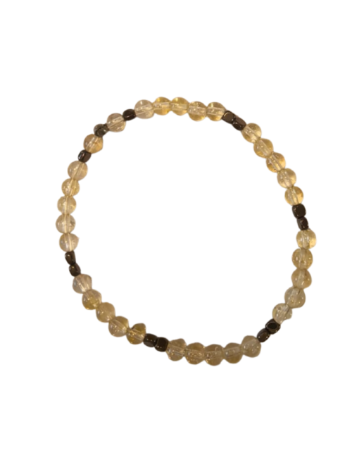Pulsera Cuarzo Citrino y Hematita