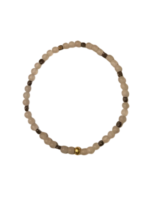 Pulsera Cuarzo Rosa y Hematita