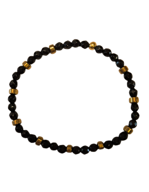 Pulsera Ónix y Hematita 2mm
