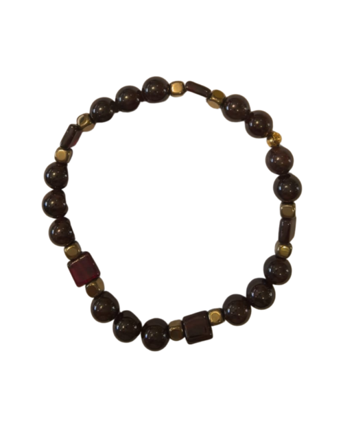 Pulsera de Granate y Hematita