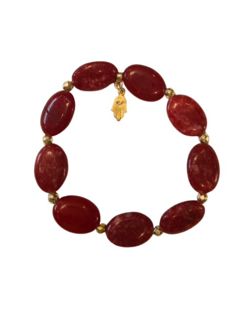 Pulsera de Moda Ágata Roja Oval