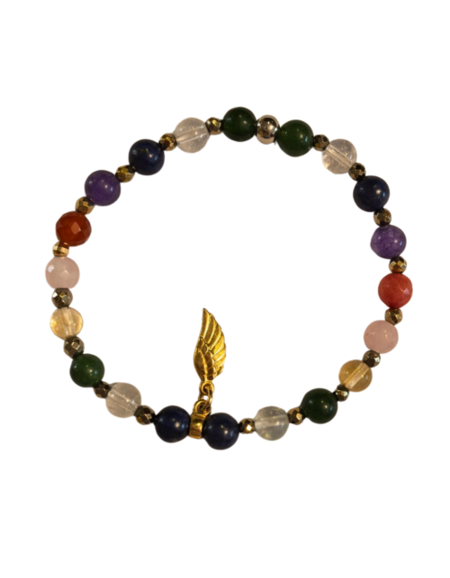 Pulsera 7 Arcángeles: la Guía y Protección que emana de Dios.
Lapislázuli, Cuarzo Blanco, Aventurina Verde, Cuarzo Rosa, Cuarzo Citrino, Cornalina, Amatista y Hematita